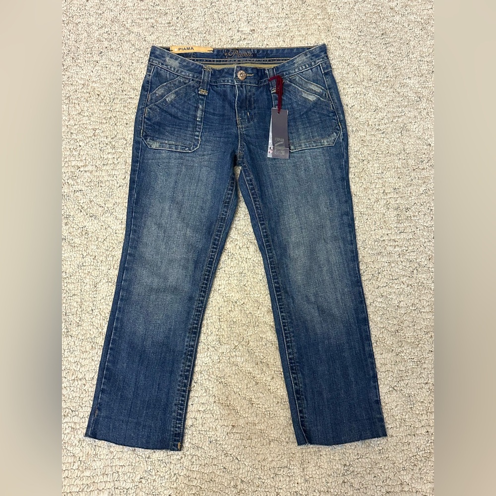 Piama Cropped Cutoff Jeans Size 9 NWT 23 Inseam
